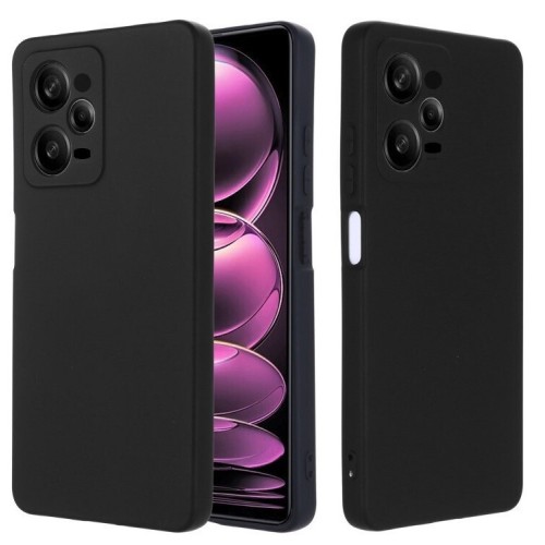 Xiaomi Redmi Note 12 Pro Silky and Soft Touch Finish TPU 2mm Silicone Back Cover Case Black (oem)