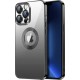 Electroplated Clear Case With Logo Ring For iPhone 14 Pro Transparent / Black