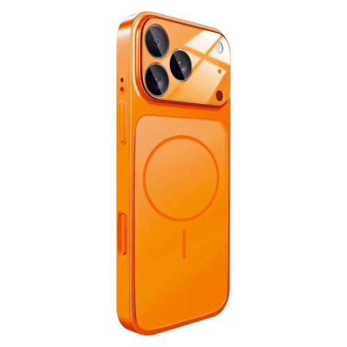 Θήκη iPhone 16 Pro Max Matte Magnetic Series συμβατό με MagSafe φορτιστή, Πλάτη αντικραδασμική από Premium TPU Πορτοκαλί