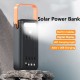 Solar Power Bank 100000mAh Ενσωματωμένο καλώδιο Φορητός εξωτερικός φορτιστής Solar Power Bank 100000mAh Ενσωματωμένο καλώδιο Φορητός εξωτερικός φορτιστής