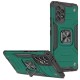 Samsung Galaxy A33 Hybrid Shockproof Armor Stand Case Square Metal Rotating Ring Green (oem)