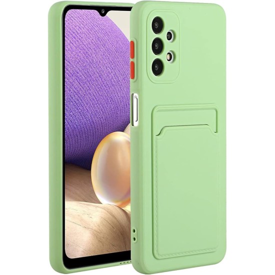 Samsung Galaxy A33 Hybrid Shockproof Armor Stand Case Square Metal Rotating Ring Green (oem)