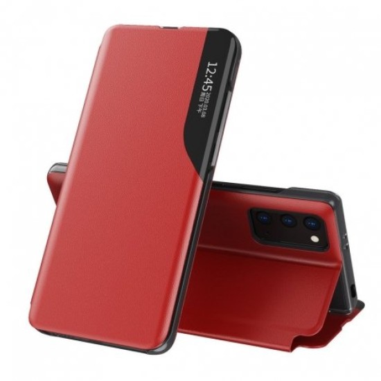 Θήκη Samsung Galaxy A72 4G / A72 5G Βιβλίο Μαύρο Side Display Magnetic Shockproof Horizontal Flip Case with Holder Red