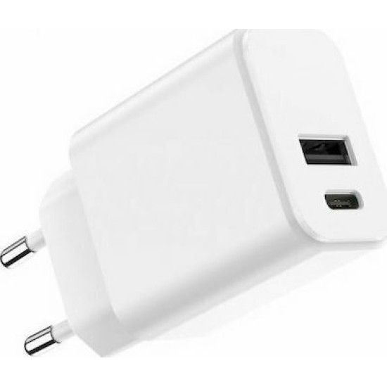 Setty USB-A & USB-C Wall Adapter 20W Λευκό