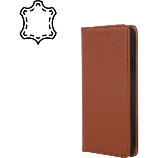 Genuine Leather case Smart Pro for Xiaomi Redmi Note 10 5G/ Poco M3 Pro/ Poco M3 Pro 5G brown GSM096175