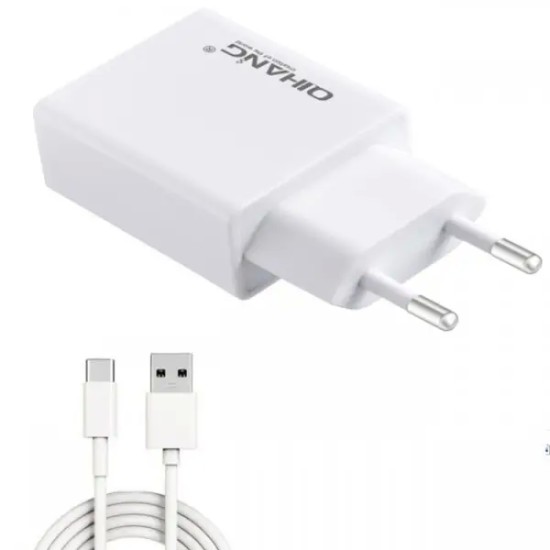 Φορτιστής δικτύου Qihang QH-Z59 2.4A/1USB + καλώδιο Type-C 1m 12W Λευκό Φορτιστής δικτύου Qihang QH-Z59 2.4A/1USB + καλώδιο Type-C 1m 12W Λευκό