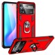Xiaomi Poco X4 Pro 5G Hybrid Shockproof Armor Case Metal Rotating Ring Car Mount Holder Red (oem)