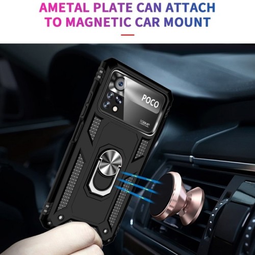 Xiaomi Poco X4 Pro 5G Hybrid Shockproof Armor Case Metal Rotating Ring Car Mount Holder Red (oem) Xiaomi Poco X4 Pro 5G Hybrid Shockproof Armor Case Metal Rotating Ring Car Mount Holder Red (oem)