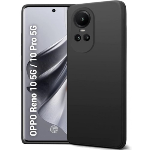 Back Cover Σιλικόνης Μαύρο (Oppo Reno 10/10 Pro) Back Cover Σιλικόνης Μαύρο (Oppo Reno 10/10 Pro)