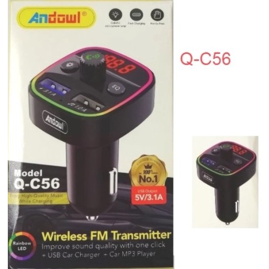 FM Transmitter Αυτοκινήτου Q-C56 με Bluetooth