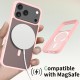 Θήκη iPhone 17 Pro Max Matte Magnetic Series συμβατό με MagSafe φορτιστή, Πλάτη αντικραδασμική από Premium TPU Ροζ