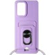 Samsung Galaxy A13 4G TPU Silicone Back Cover Case Purple with Strap Neck Cord, Metal Ring Mount and Card Slot (oem) Samsung Galaxy A13 4G TPU Silicone Back Cover Case Purple with Strap Neck Cord, Metal Ring Mount and Card Slot (oem)