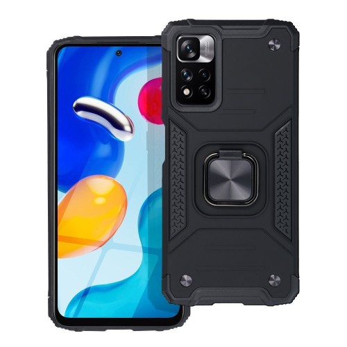Poco X5 Hybrid Shockproof Armor Case Metal Rotating Ring Car Mount Holder Black (oem)