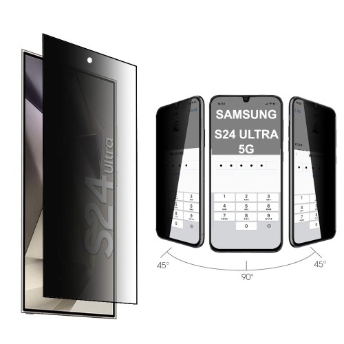 Full Privacy Full Face Tempered Glass Μαύρο (Galaxy S24 Ultra)