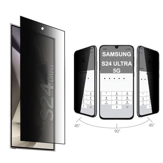 Full Privacy Full Face Tempered Glass Μαύρο (Galaxy S24 Ultra) Full Privacy Full Face Tempered Glass Μαύρο (Galaxy S24 Ultra)