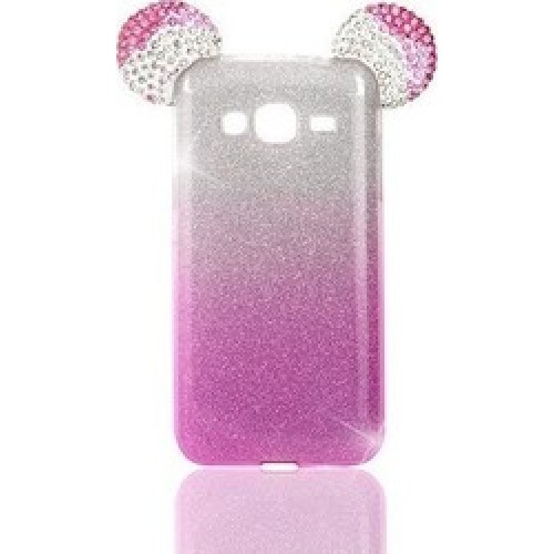 OEM Back Cover Σιλικόνης Glitter Ears As Mickey Ροζ (Samsung Galaxy S7)