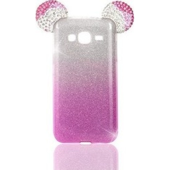 OEM Back Cover 3D Mouse Ears Strass Φούξια (Samsung Galaxy S8+)