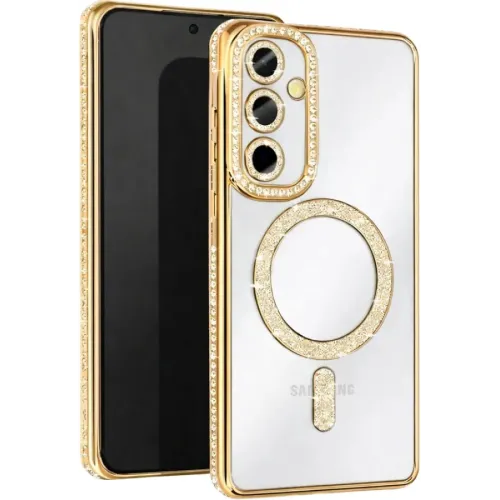 Luxury Magsafe Strass and Glitter Case Samsung Galaxy A17/A26  Χρυσό