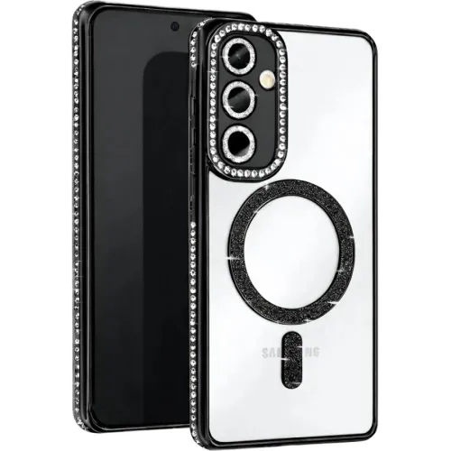 Luxury Magsafe Strass and Glitter Case Samsung Galaxy A17/A26 -Μαύρο