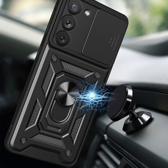  Armor Case Ring Back Cover Συνθετική Ανθεκτική Μαύρο (Galaxy A37)