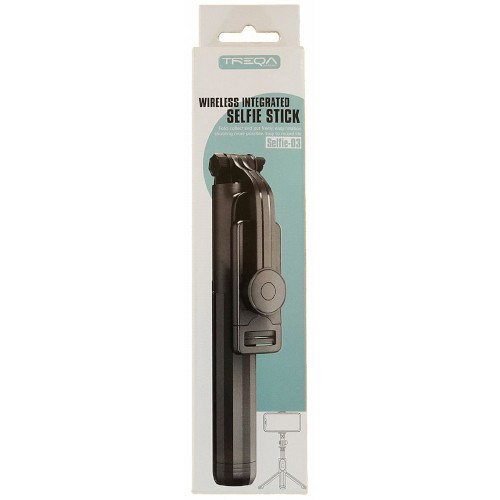 Selfie Stick Treqa Selfie-03 με Bluetooth / Τηλεχειριστήριο Μαύρο