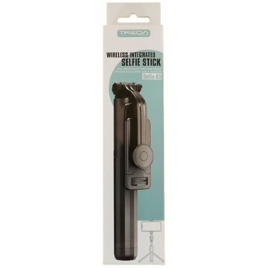 Selfie Stick Treqa Selfie-03 με Bluetooth / Τηλεχειριστήριο Μαύρο
