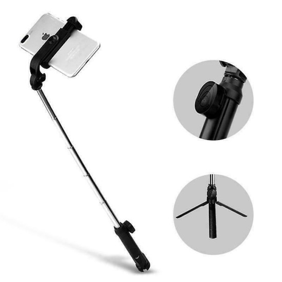 Selfie Stick Τρίποδο Κινητού με Bluetooth Μαύρο XT-10