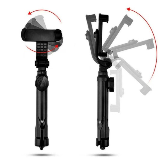 Selfie Stick Τρίποδο Κινητού με Bluetooth Μαύρο XT-10
