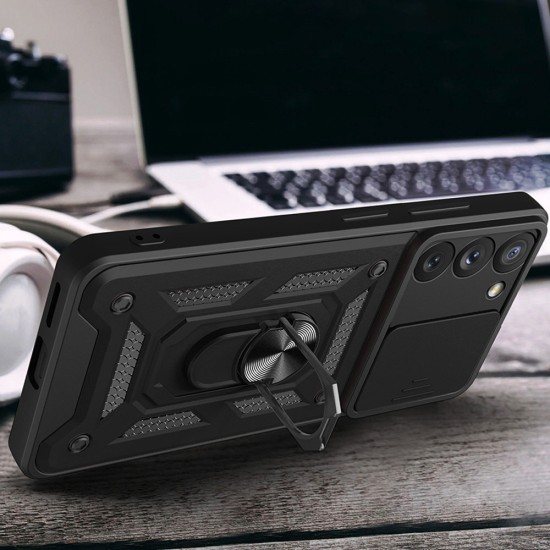  Armor Case Ring Back Cover Συνθετική Ανθεκτική Μαύρο (Galaxy A37)