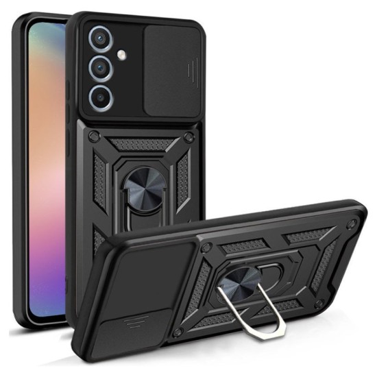 Camera Slide Hard Case Σκληρή Θήκη με Κάλυμμα Κάμερας - Black (Samsung Galaxy A55 5G)