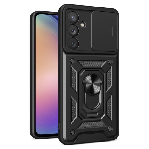 Camera Slide Hard Case Σκληρή Θήκη με Κάλυμμα Κάμερας - Black (Samsung Galaxy A55 5G)