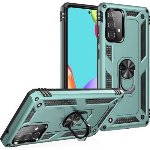 Samsung Galaxy A72 Hybrid Shockproof Armor Case 360 Degree Metal Rotating Ring Car Mount Holder Green (oem) Samsung Galaxy A72 Hybrid Shockproof Armor Case 360 Degree Metal Rotating Ring Car Mount Holder Green (oem)