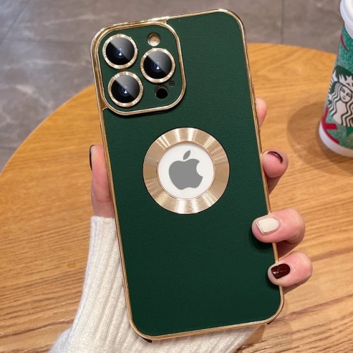 Luxury Soft Electroplated Phone Case For iPhone 13 Silicone Cases Cover Dark Green