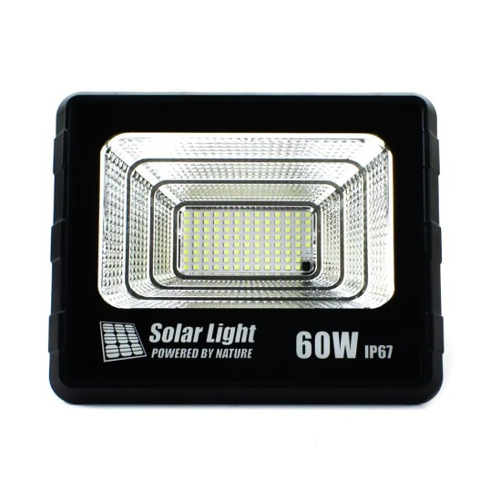 Ηλιακός Προβολέας LED 60W IP67 με Τηλεχειρισμό & Χρονοδιακόπτη GDSUPER GD-60H – Μαύρο