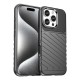 Thunder Θήκη για iPhone 16 Pro Σιλικόνης – Μαύρη