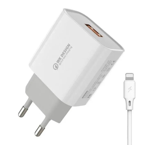 WK Design WP-U57 Maxspeed Fast Charger With Cable IP 18W ( QC3.0 )