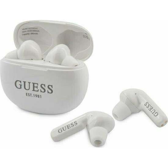 Guess GUTWS1CWH In-ear Bluetooth Handsfree Λευκό