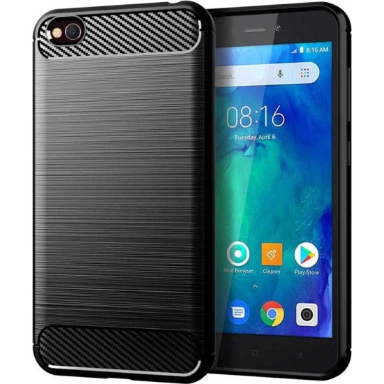 Carbon Brushed Back Cover Σιλικόνης Μαύρο (Xiaomi Redmi GO) Carbon Brushed Back Cover Σιλικόνης Μαύρο (Xiaomi Redmi GO)