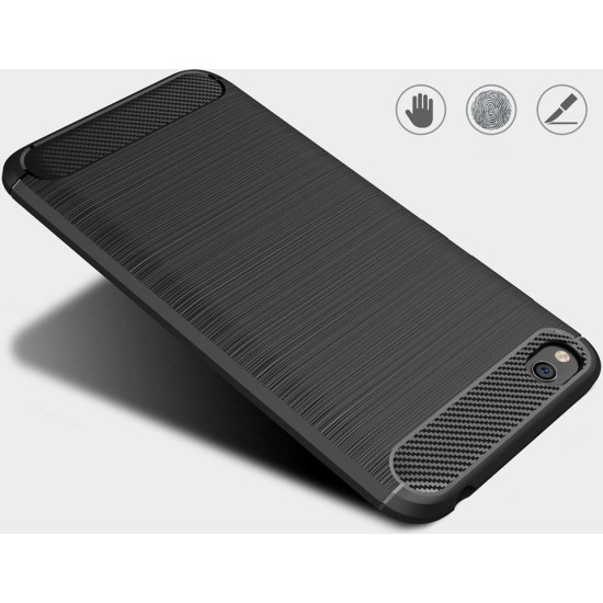 Carbon Brushed Back Cover Σιλικόνης Μαύρο (Xiaomi Redmi GO) Carbon Brushed Back Cover Σιλικόνης Μαύρο (Xiaomi Redmi GO)