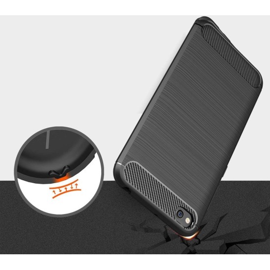 Carbon Brushed Back Cover Σιλικόνης Μαύρο (Xiaomi Redmi GO) Carbon Brushed Back Cover Σιλικόνης Μαύρο (Xiaomi Redmi GO)