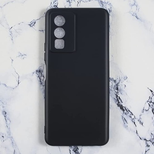Back Cover  Soft Touch Σιλικόνης Μαύρο (Vivo Y76)