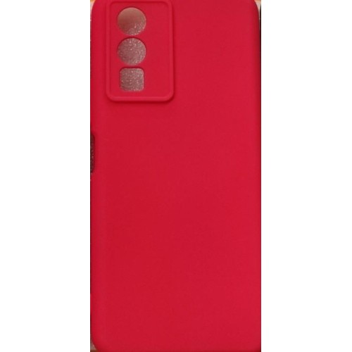 Back Cover  Soft Touch Σιλικόνης Κόκκινο (Vivo Y76)