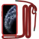 Liquid Back Cover Σιλικόνης με Λουράκι Κόκκινο (Galaxy A15)