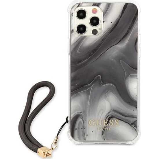 Guess case for iPhone 12 Pro Max 6,7" GUHCP12LKSMAGR grey hardcase Marble Collection (GSM111189)