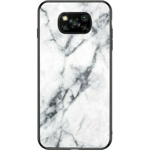 POCO X3 Cover - Trendy White Marble Printed Hard Case POCO X3 Cover - Trendy White Marble Printed Hard Case