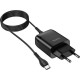 Hoco Φορτιστής με Θύρα USB-A και Καλώδιο USB-C 10.5W Μαύρος (N2 Vigour)