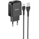 Hoco Φορτιστής με Θύρα USB-A και Καλώδιο USB-C 10.5W Μαύρος (N2 Vigour)