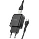Hoco Φορτιστής με Θύρα USB-A και Καλώδιο USB-C 10.5W Μαύρος (N2 Vigour)