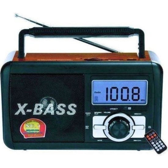 Επαναφορτιζόμενο USB/SD/TF Ραδιόφωνο FP-920RC με Ψηφιακή Οθόνη