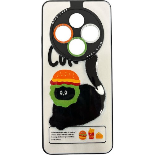 OEM Back Cover Για Redmi 14C Άσπρη με Σχέδιο Burger Cat OEM Back Cover Για Redmi 14C Άσπρη με Σχέδιο Burger Cat